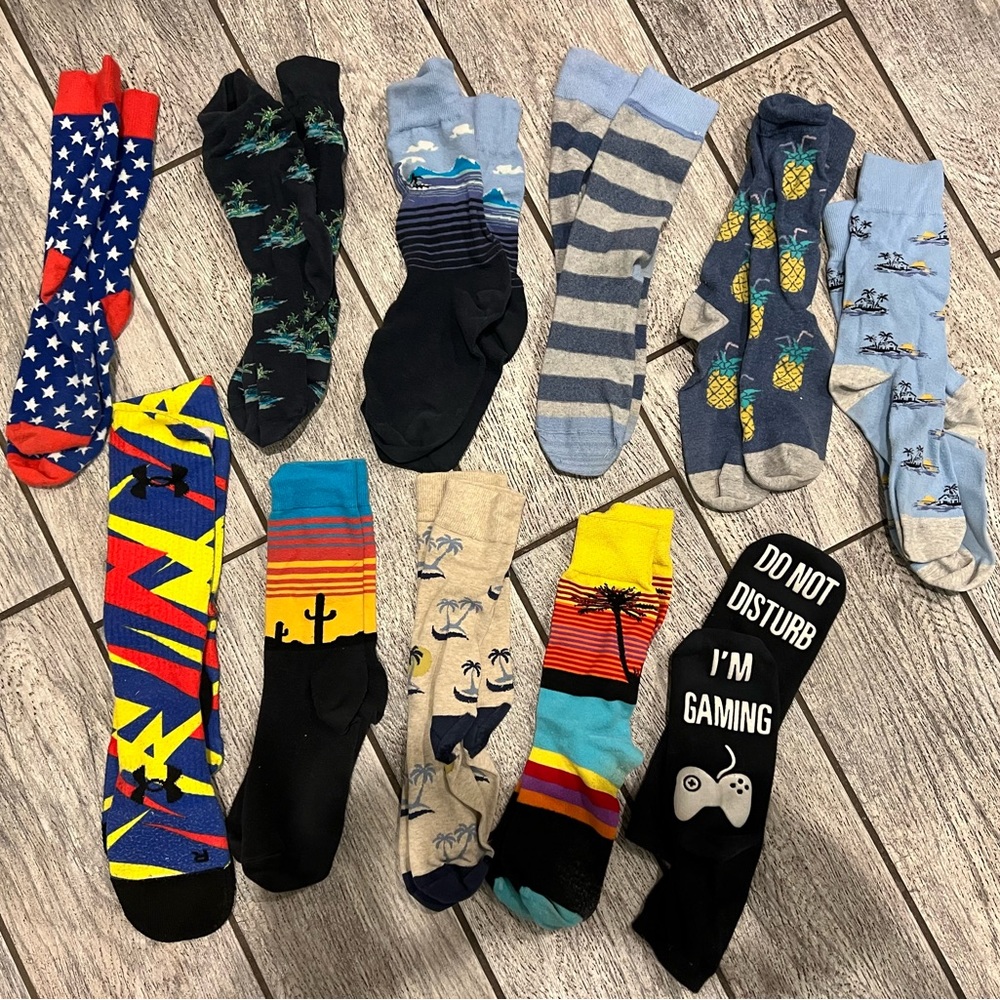 Novelty fashion sock bundle adult size medium